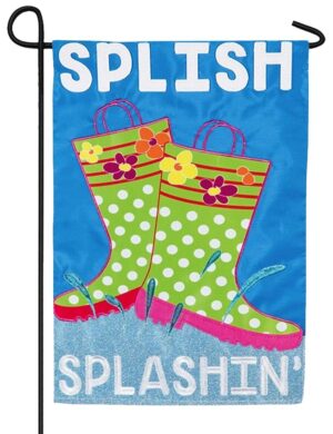 Splish Splashin' Applique Garden Flag