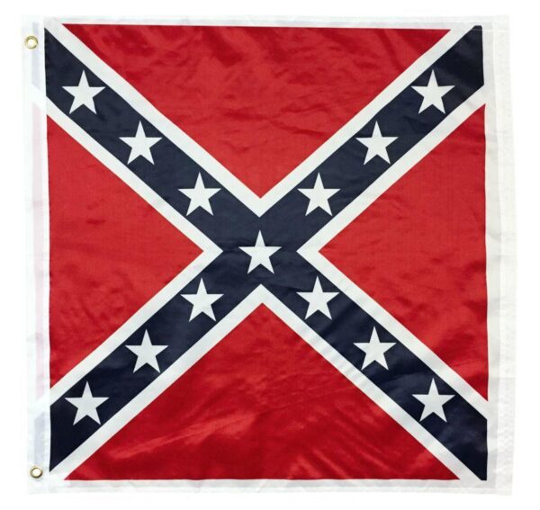 Square Confederate Battle Flag 32"x32" - Printed