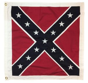 Square Confederate Battle Flag 32"x32" Sewn Cotton with Grommets
