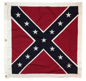 Square Confederate Battle Flag 52"x52" Sewn Cotton with Grommets