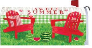 Summer Adirondacks and Watermelon Mailbox Cover