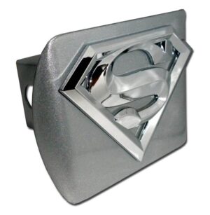 Superman 3D Brushed Chrome Hitch Cover