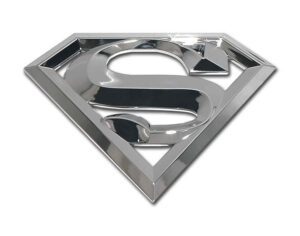 Superman 3D Chrome Car Emblem Oversized