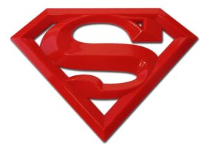Superman 3D Red Car Emblem