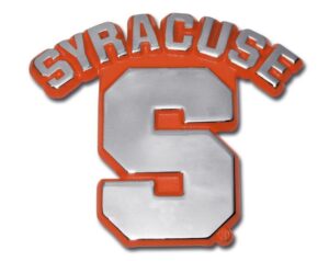 Syracuse University Chrome and Orange Car Emblem