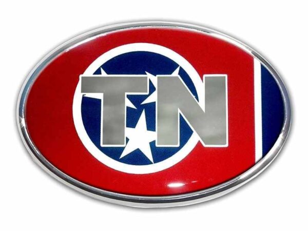 Tennessee Chrome and Color Oval Car Emblem