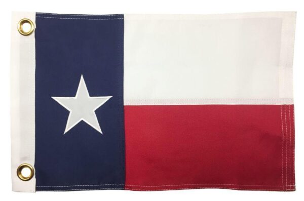 Texas 2-Ply Polyester 12x18 Boat Flag