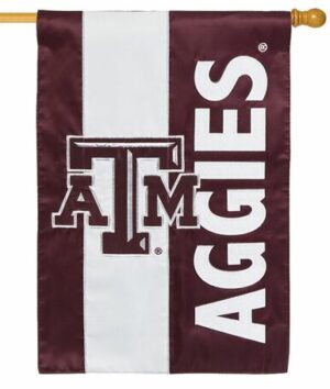 Texas A&M Aggies Embellished Applique House Flag