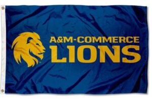 Texas A&M-Commerce Lion Logo 3x5 Flag