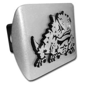 Texas Christian University Horned Frog Brushed Chrome Hitch Cover