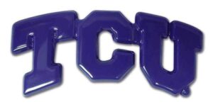 Texas Christian University Purple Car Emblem