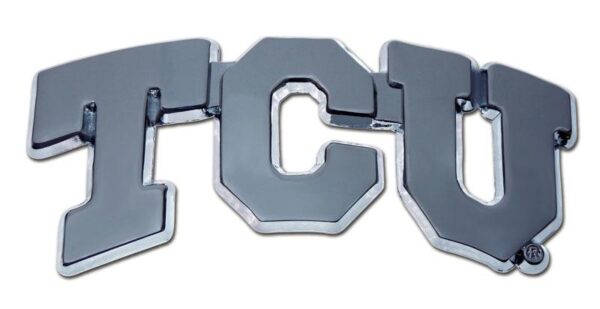 Texas Christian University TCU Chrome Car Emblem
