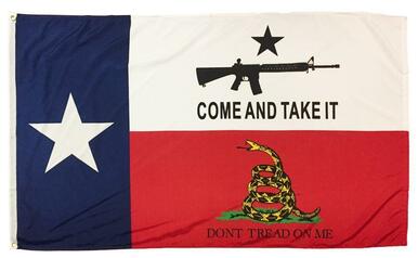 Texas Come and Take it Don't Tread on Me 3x5 Flag