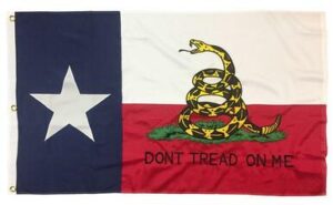 Texas Don't Tread On Me 3x5 Flag 2-Ply Polyester