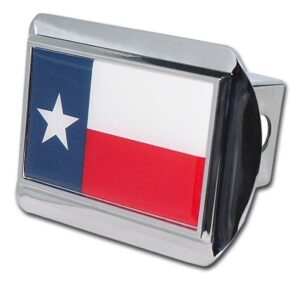 Texas Flag Shiny Chrome Hitch Cover
