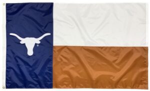 Texas Longhorns State Style 3x5 Applique Flag
