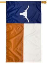 Texas Longhorns State Style 3x5 Applique Flag - Pole Sleeve