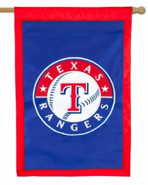 Texas Rangers Applique House Flag