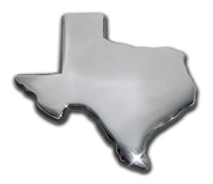 Texas Shape Chrome Car Emblem