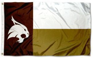 Texas State Bobcats State Style 3x5 Flag - White Head