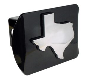 Texas State Shape Black Hitch Cover