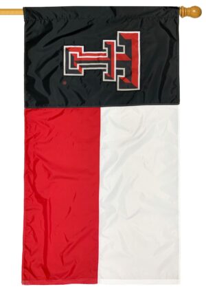 Texas Tech State Style 3x5 Applique Flag - Pole Sleeve