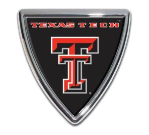 Texas Tech University Shield Chrome with Color Car Emblem