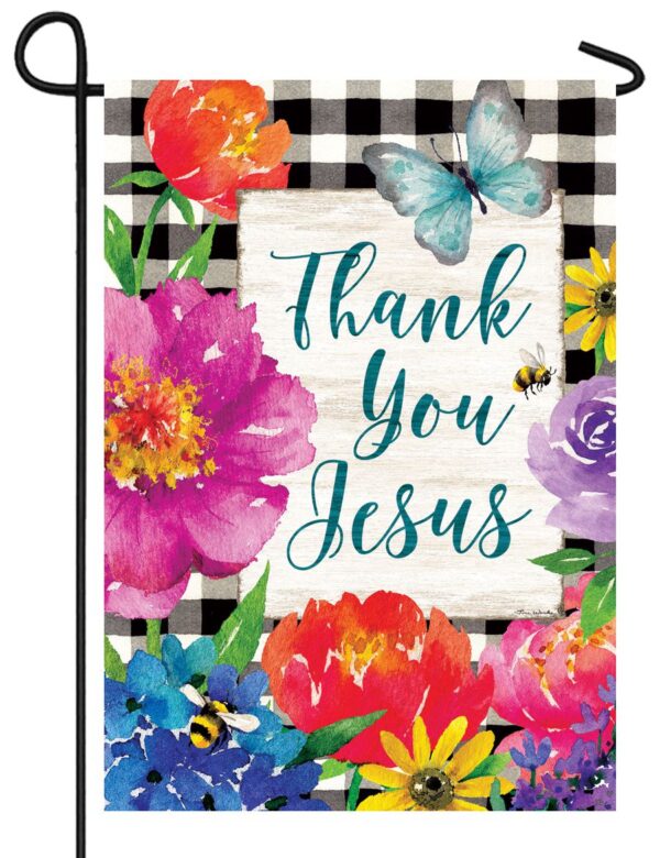 Thank You Jesus Garden Flag