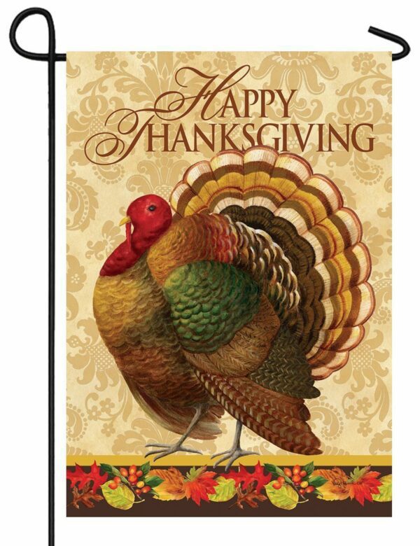 Thanksgiving Turkey Patterns Garden Flag