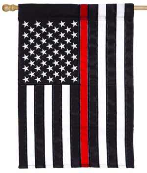 Thin Red Line Applique House Flag