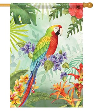 Tropical Macaw House Flag