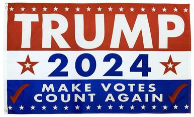 Trump 2024 Make Votes Count 3x5 Flag