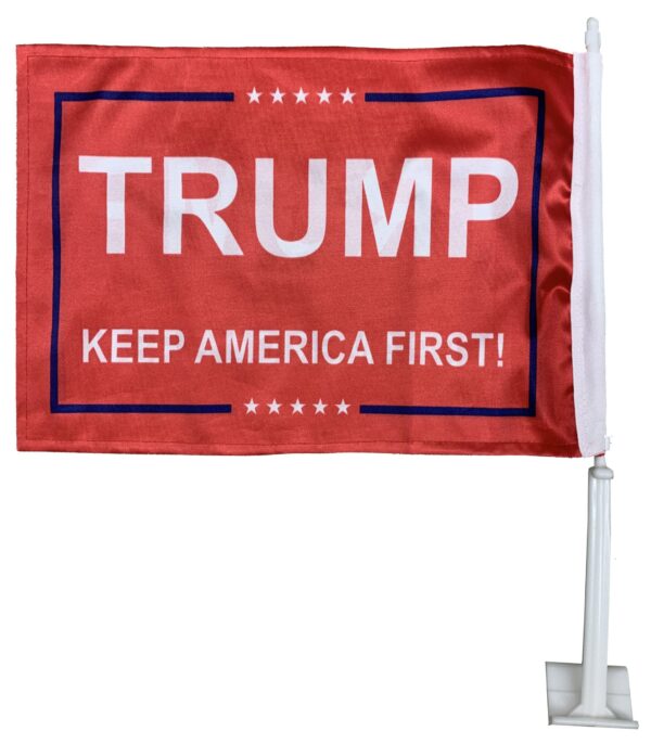 Trump 2024 Red Car Flag