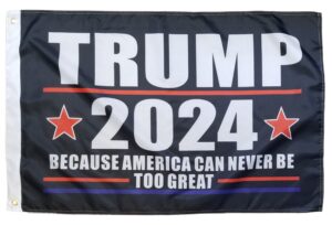 Trump America Never Too Great 2x3 Flag