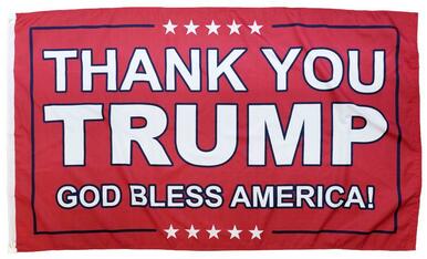 Trump God Bless America 3x5 Flag