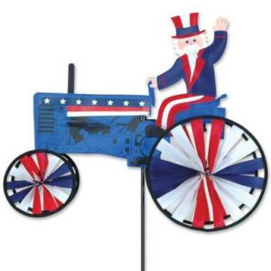Uncle Sam Tractor Wind Spinner