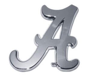 University of Alabama A Chrome Car Emblem