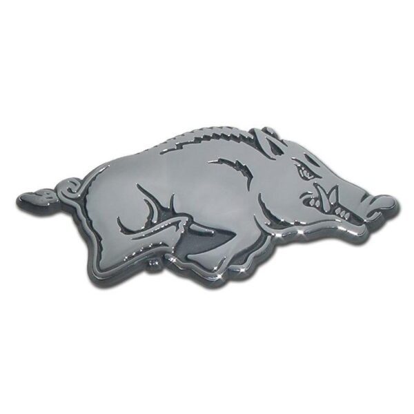 University of Arkansas Running Hog Chrome Car Emblem
