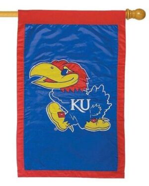 University of Kansas Jayhawks Applique House Flag