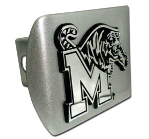 University of Memphis Brushed Chrome Hitch Cover