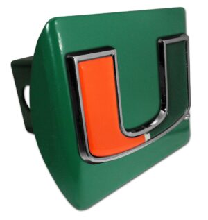 University of Miami Color Emblem Green Hitch Cover