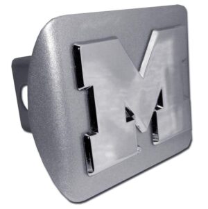 University of Michigan "M" Brushed Chrome Hitch Cover