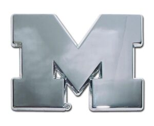 University of Michigan M Chrome Car Emblem