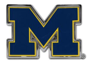University of Michigan Navy "M" Chrome and Color Car Emblem