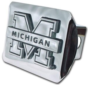 University of Michigan Shiny Chrome Hitch Cover