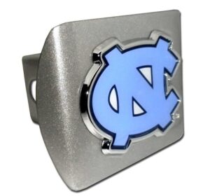 University of North Carolina Color NC Brushed Chrome Hitch Cover