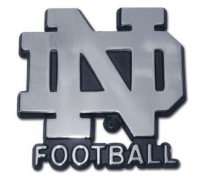 University of Notre Dame Football Chrome Car Emblem