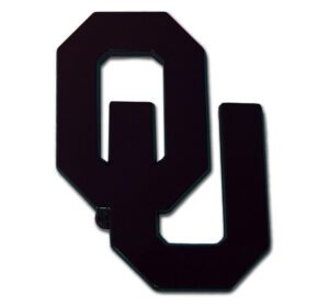 University of Oklahoma Black OU Car Emblem