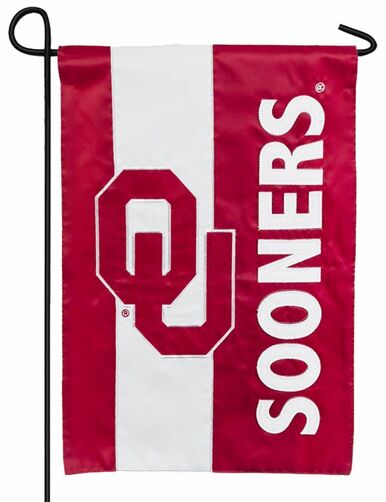 University of Oklahoma Embellished Applique Garden Flag