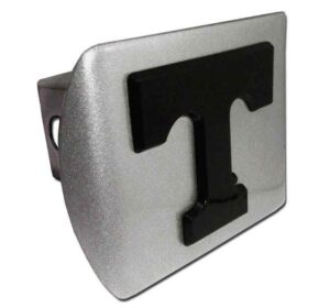 University of Tennessee Black T Brushed Chrome Hitch Cover